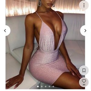 Babyboo fashion Capri Mini Dress - Pink Sparkle